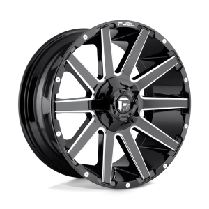 FUEL 1PC D615 CONTRA 20X9 20 GLOSS BLACK MILLED | D61520909857