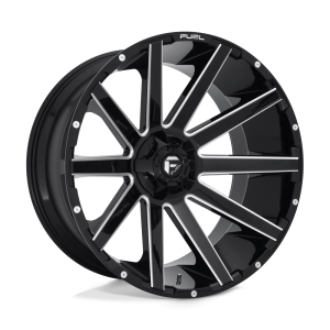 FUEL 1PC D615 CONTRA 24X12 -44 GLOSS BLACK MILLED | D61524209847