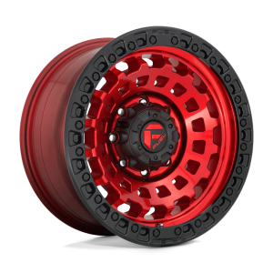 FUEL 1PC D632 ZEPHYR 17X9 -12 CANDY RED BLACK BEAD RING | D63217907545