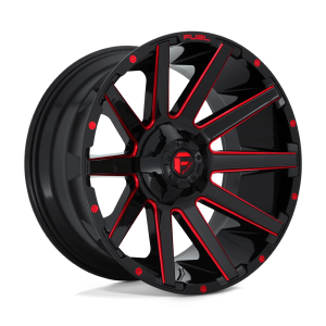 FUEL 1PC D643 CONTRA 18X9 -12 GLOSS BLACK RED TINTED CLEAR | D64318909845