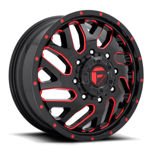 FUEL 1PC D656 TRITON 20X8.25 105 GLOSS BLACK RED TINTED CLEAR | D65620828D