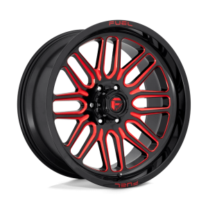 FUEL 1PC D663 IGNITE 20X10 -18 GLOSS BLACK RED TINTED CLEAR | D66320007347