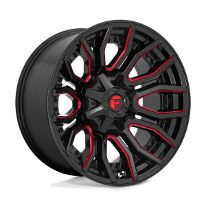 FUEL 1PC D712 RAGE 20X10 -18 GLOSS BLACK RED TINTED CLEAR | D71220001747