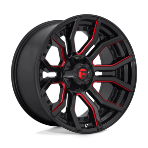 FUEL 1PC D712 RAGE 20X10 -18 GLOSS BLACK RED TINTED CLEAR | D71220009847