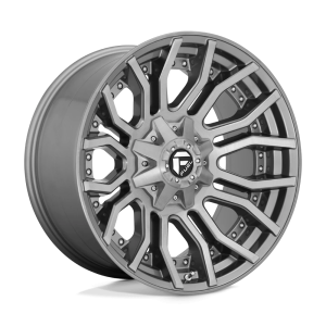 FUEL 1PC D713 RAGE PLATINUM 20X10 -18 BRUSHED GUN METAL TINTED CLEAR | D71320001747