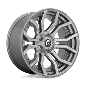 FUEL 1PC D713 RAGE PLATINUM 20X10 -18 BRUSHED GUN METAL TINTED CLEAR | D71320005747