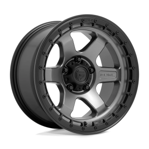 FUEL 1PC D752 BLOCK 17X9 -12 MATTE GUNMETAL WITH BLACK RING | D75217907545