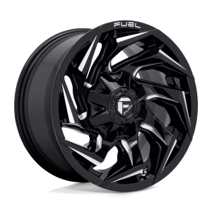 FUEL 1PC D753 REACTION 15X8 -18 GLOSS BLACK MILLED | D75315800437