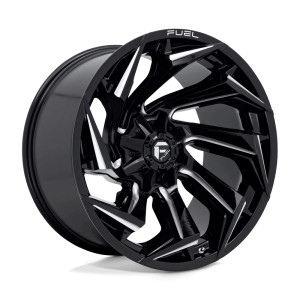 FUEL 1PC D753 REACTION 22X12 -44 GLOSS BLACK MILLED | D75322201747