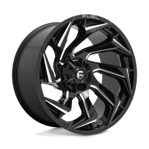 FUEL 1PC D753 REACTION 24X12 -44 GLOSS BLACK MILLED | D75324209847