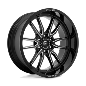 FUEL 1PC D761 CLASH 22X10 -18 GLOSS BLACK MILLED | D76122008447