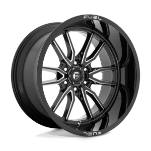 FUEL 1PC D761 CLASH 22X12 -44 GLOSS BLACK MILLED | D76122208447