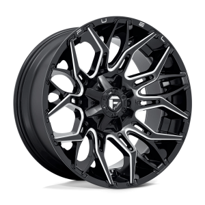 FUEL 1PC D769 TWITCH 22X10 -18 GLOSSY BLACK MILLED | D76922001747