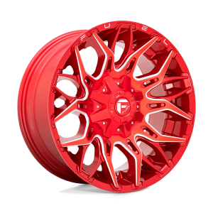 FUEL 1PC D771 TWITCH 20X10 -18 CANDY RED MILLED | D77120001747