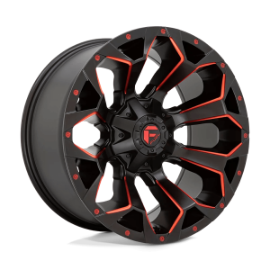 FUEL 1PC D787 ASSAULT 17X8.5 14 MATTE BLACK RED MILLED | D78717852652