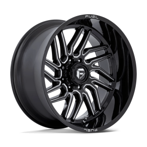 FUEL 1PC D807 HURRICANE 24X12 -44 GLOSS BLACK MILLED | D80724201747