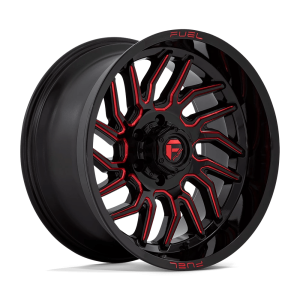 FUEL 1PC D808 HURRICANE 20X10 -18 GLOSS BLACK MILLED RED TINT | D80820008447