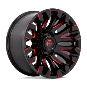 FUEL 1PC D829 QUAKE 20X10 -18 GLOSS BLACK MILLED RED TINT | D82920001747