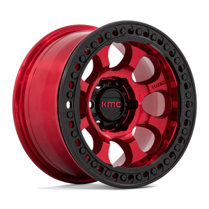 KMC KM237 RIOT BEADLOCK 17X8.5 0 CANDY RED WITH BLACK RING | KM237QB17855000