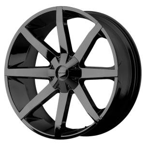 KMC KM651 SLIDE 22X9.5 15 GLOSS BLACK | KM65122904315