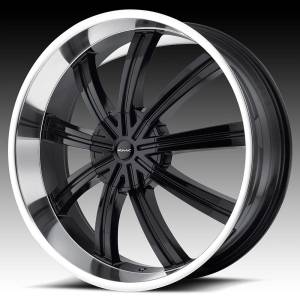 KMC KM672 WIDOW 22X9.5 15 GLOSS BLACK WITH MACHINED FACE | KM67222926315