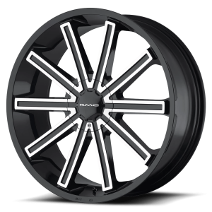 KMC KM681 NERVE 22X9 38 GLOSS BLACK MACHINED | KM68122971338