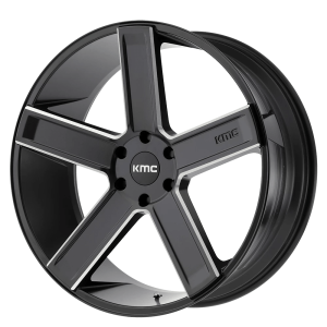 KMC KM702 DUECE 22X9 15 SATIN BLACK MILLED | KM70222963915