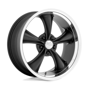 AMERICAN RACING VINTAGE VN338 BOSS TT 18X9.5 -4 TEXTURED BLACK WITH DIAMOND CUT LIP | VN338189512704NUS