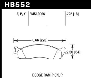 Hawk Performance - Hawk Performance SuperDuty Disc Brake Pad | HB552P.722 - Image 2