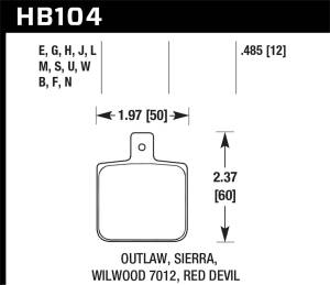 Hawk Performance - Hawk Performance Black Disc Brake Pad | HB104M.485 - Image 2