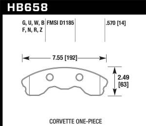 Hawk Performance - Hawk Performance Performance Ceramic Disc Brake Pad | HB658Z.570 - Image 2