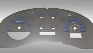 US Speedo Custom Gauge Face; KMH; B-Blue; 2007-2008 Ford F150 FX4 | SSF14BK