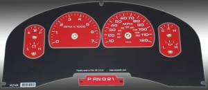 US Speedo Custom Gauge Face; MPH; Red; 2004-2006 Ford F150 XLT | XLT045