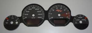 US Speedo Custom Gauge Face; MPH; Black; 2005-2009 Dodge Magnum/Charger/Challenger RT | MAG081