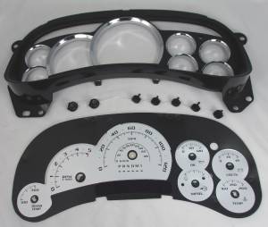 US Speedo Custom Gauge Face; MPH; Silver; 2006-2007 Chevrolet/GMC Truck & SUV | PLT120064DLED2