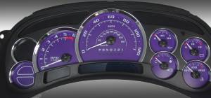 US Speedo Custom Gauge Face; MPH; Purple; 2006-2007 Chevrolet/GMC Truck & SUV | PLT1200637