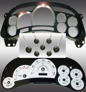 US Speedo Custom Gauge Face; MPH; White; 2003-2005 Chevrolet/GMC Truck & SUV | PLK054DLED0