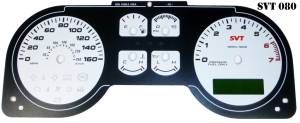 US Speedo Custom Gauge Face; MPH; White; 2005-2009 Ford Mustang SVT | SVT080