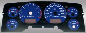 US Speedo Custom Gauge Face; KMH; Blue; 2002-2005 Dodge Ram Gas | RAM024K