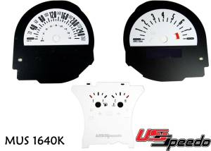 US Speedo Custom Gauge Face; MPH; White; 2010-2012 Ford Mustang | MUS1840