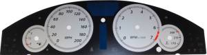 US Speedo Custom Gauge Face; MPH; Silver; 2005-2010 Chrysler 300 300 SRT | 300072