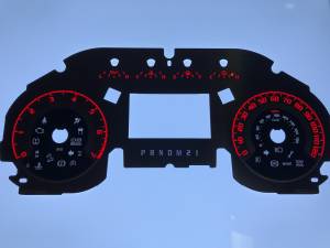 US Speedo Custom Gauge Face; MPH; R-Red; 2015-2019 Ford F150 XLT | SSF154R