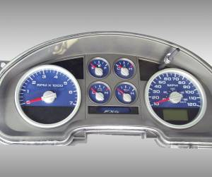 US Speedo Custom Gauge Face; MPH; Blue; 2004-2006 Ford F150 FX4 | FX4044