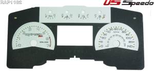 US Speedo Custom Gauge Face; MPH; Silver; 2011-2014 Ford F150 Raptor | RAP1102