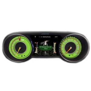 US Speedo Custom Gauge Face; MPH; Green; 2018-2022 Jeep Wrangler/Gladiator JL SPORT | WRA18JLSPORT11