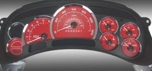 US Speedo Custom Gauge Face; MPH; Red; 2006-2007 Chevrolet/GMC Truck & SUV | PLK0635