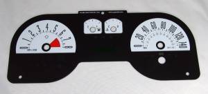 US Speedo Custom Gauge Face; MPH; White; 2005-2009 Ford Mustang GT | MUS0840