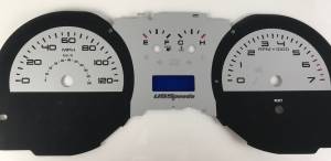 US Speedo Custom Gauge Face; MPH; Silver; 2010-2012 Ford Mustang | MUS16402