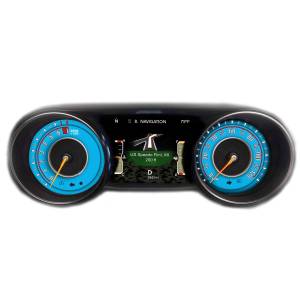 US Speedo Custom Gauge Face; MPH; Lt Blue; 2018-2022 Jeep Wrangler/Gladiator JL SPORT | WRA18JLSPORT44