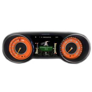 US Speedo Custom Gauge Face; MPH; Orange; 2018-2022 Jeep Wrangler/Gladiator JL SPORT | WRA18JLSPORT9